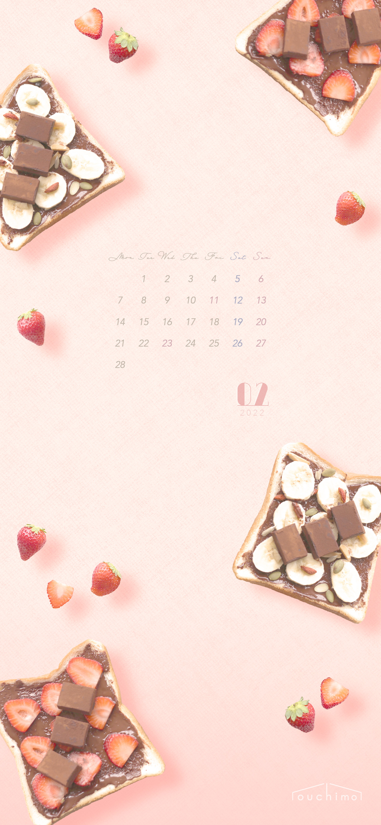 Iphone壁紙 Ouchimo特製22年2月のカレンダーできました Ouchimo