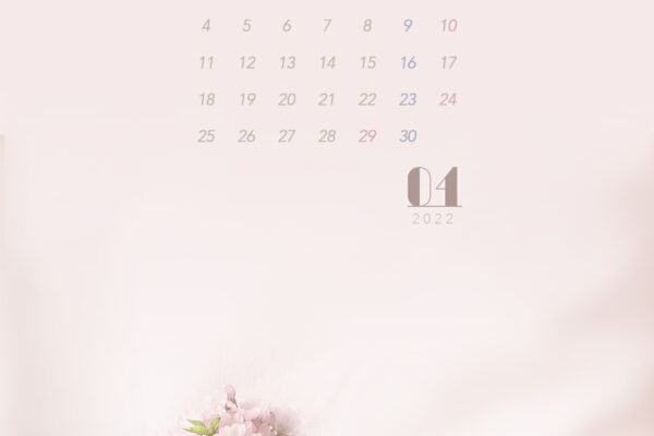 【#iPhone壁紙】ouchimo特製2022年4月のカレンダーできました！