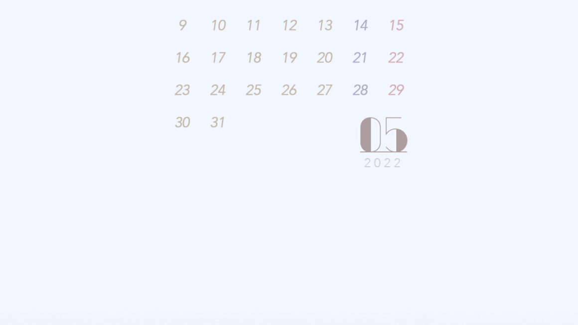 【#iPhone壁紙】ouchimo特製2022年5月のカレンダーできました！