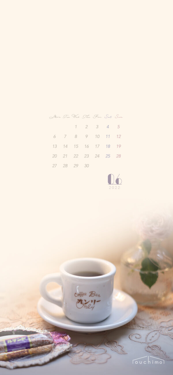 【#iPhone壁紙】ouchimo特製2022年6月のカレンダーできました！