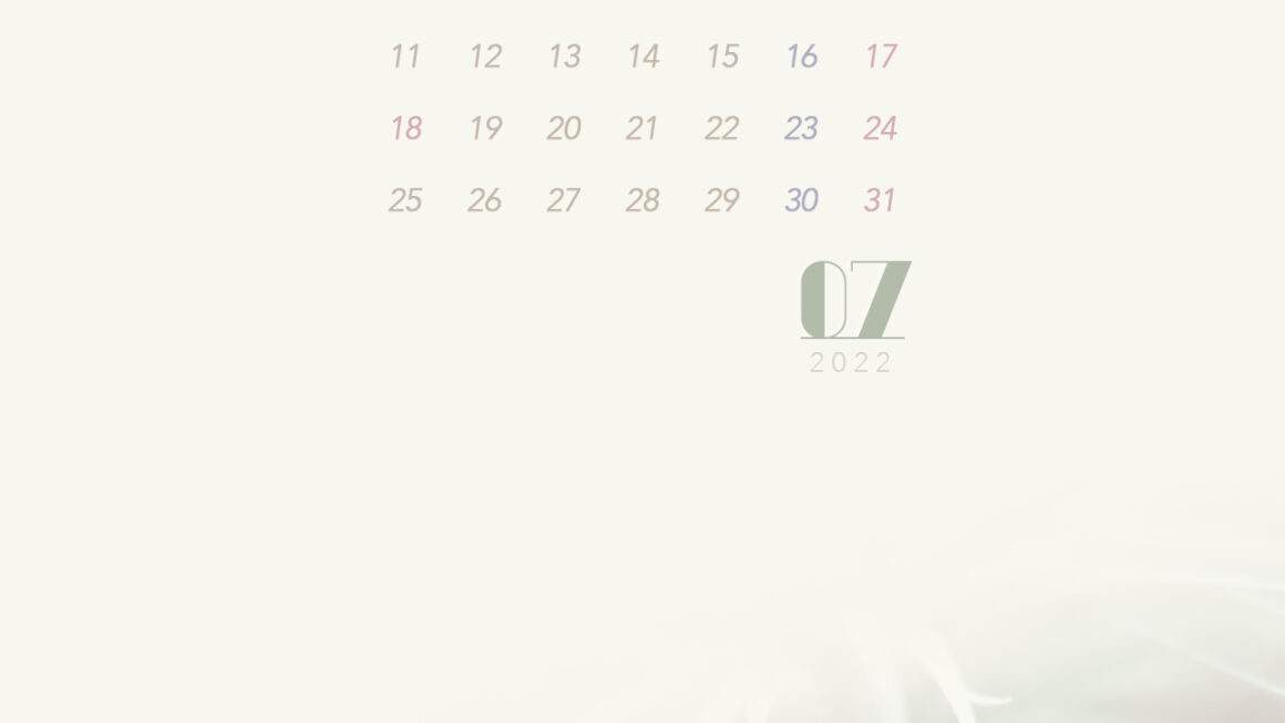 【#iPhone壁紙】ouchimo特製2022年7月のカレンダーできました！