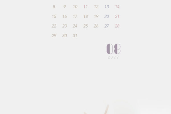 【#iPhone壁紙】ouchimo特製2022年8月のカレンダーできました！