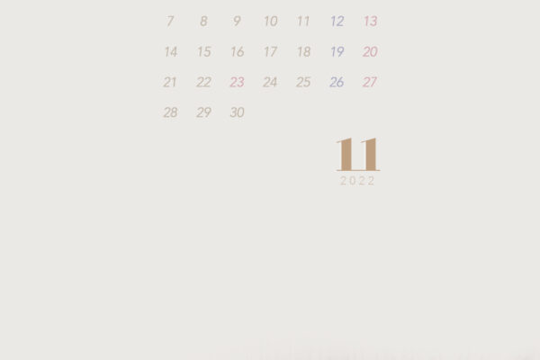 【#iPhone壁紙】ouchimo特製2022年11月のカレンダーできました！