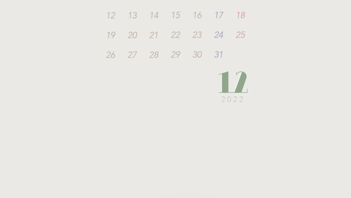 【#iPhone壁紙】ouchimo特製2022年12月のカレンダーできました！