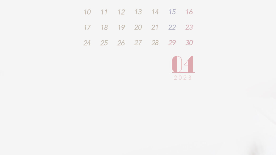 【#iPhone壁紙】ouchimo特製2023年4月のカレンダーできました！