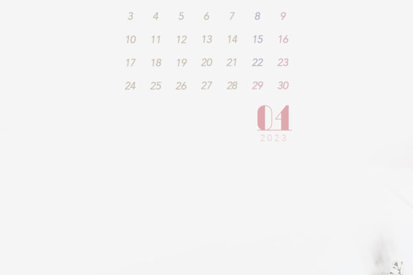 【#iPhone壁紙】ouchimo特製2023年4月のカレンダーできました！