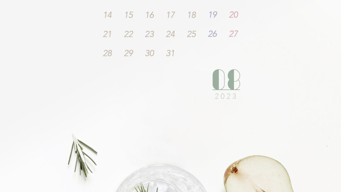【#iPhone壁紙】ouchimo特製2023年8月のカレンダーできました！