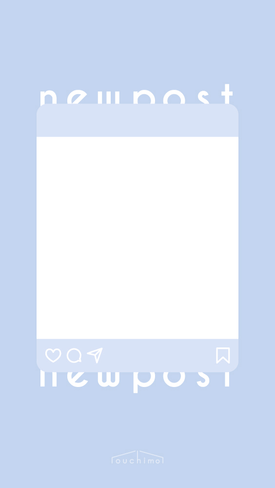 ouchimoオリジナルテンプレート（正方形）ブルー