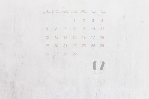【#iPhone壁紙】ouchimo特製2024年2月のカレンダーできました！