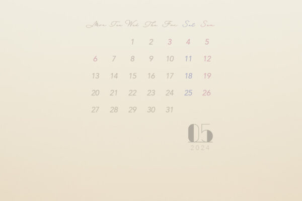【#iPhone壁紙】ouchimo特製2024年5月のカレンダーできました！