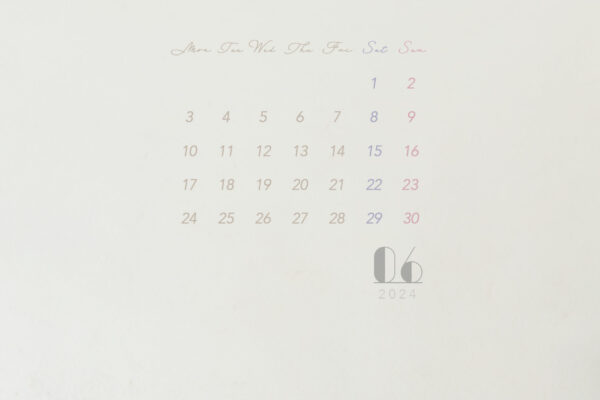 【#iPhone壁紙】ouchimo特製2024年6月のカレンダーできました！
