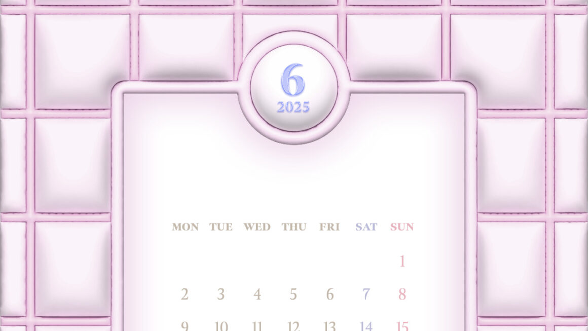【#iPhone壁紙】ouchimo特製2025年6月のカレンダーできました！