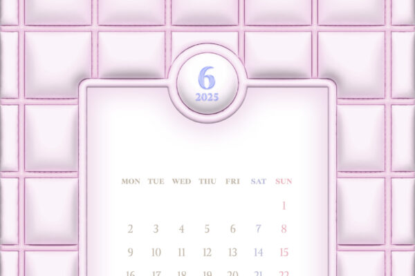 【#iPhone壁紙】ouchimo特製2025年6月のカレンダーできました！