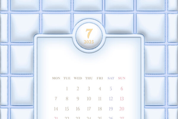 【#iPhone壁紙】ouchimo特製2025年7月のカレンダーできました！