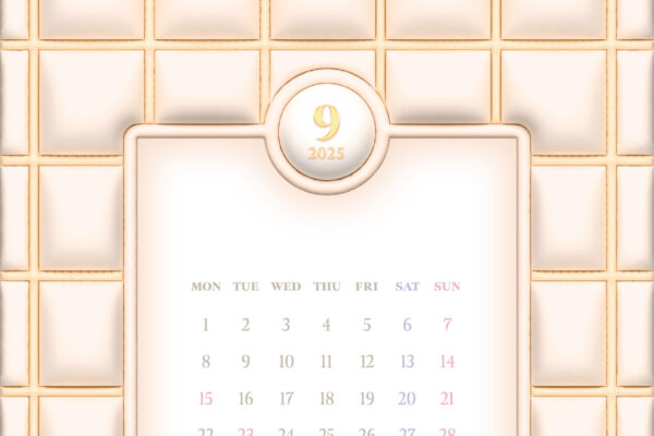 【#iPhone壁紙】ouchimo特製2025年9月のカレンダーできました！