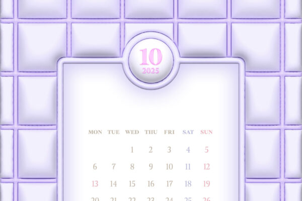 【#iPhone壁紙】ouchimo特製2025年10月のカレンダーできました！