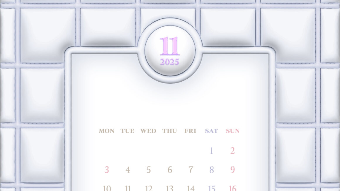 【#iPhone壁紙】ouchimo特製2025年11月のカレンダーできました！