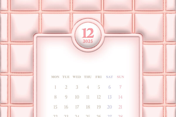 【#iPhone壁紙】ouchimo特製2025年12月のカレンダーできました！