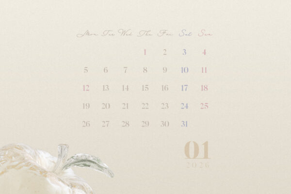 【#iPhone壁紙】ouchimo特製2026年1月のカレンダーできました！