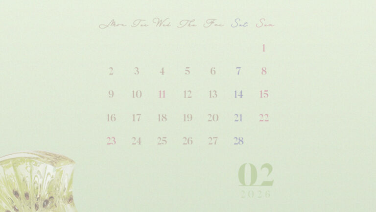 2026年2月のカレンダー壁紙