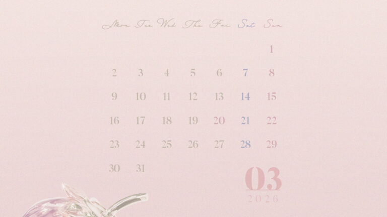 2026年3月のカレンダー壁紙