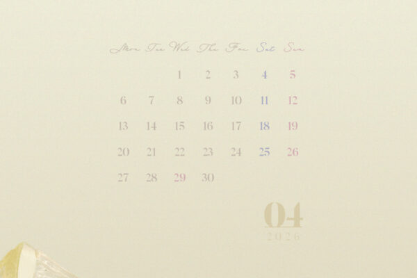 【#iPhone壁紙】ouchimo特製2026年4月のカレンダーできました！