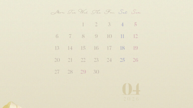 2026年3月のカレンダー壁紙