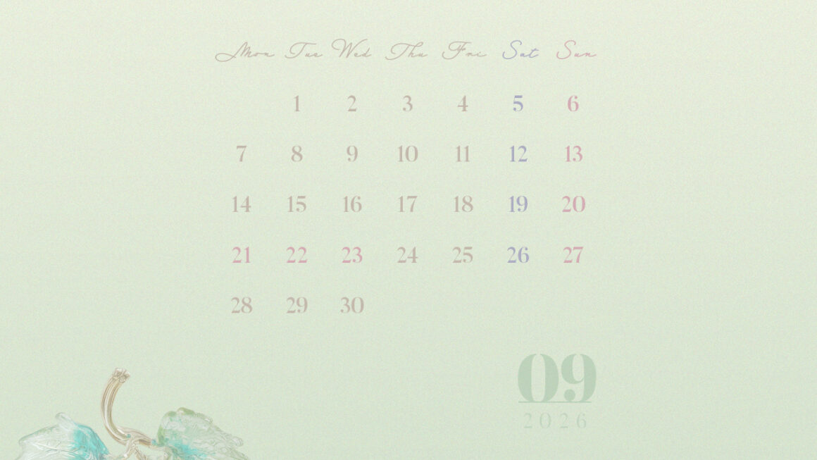 【#iPhone壁紙】ouchimo特製2026年9月のカレンダーできました！