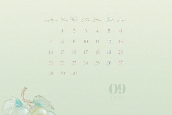 【#iPhone壁紙】ouchimo特製2026年9月のカレンダーできました！