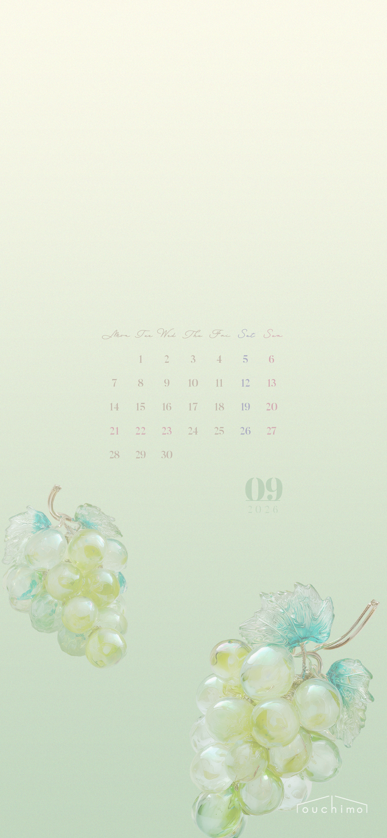 2026年9月のカレンダー壁紙