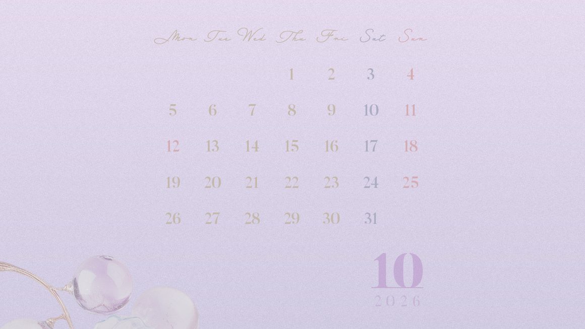 【#iPhone壁紙】ouchimo特製2026年10月のカレンダーできました！