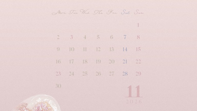 2026年11月のカレンダー壁紙